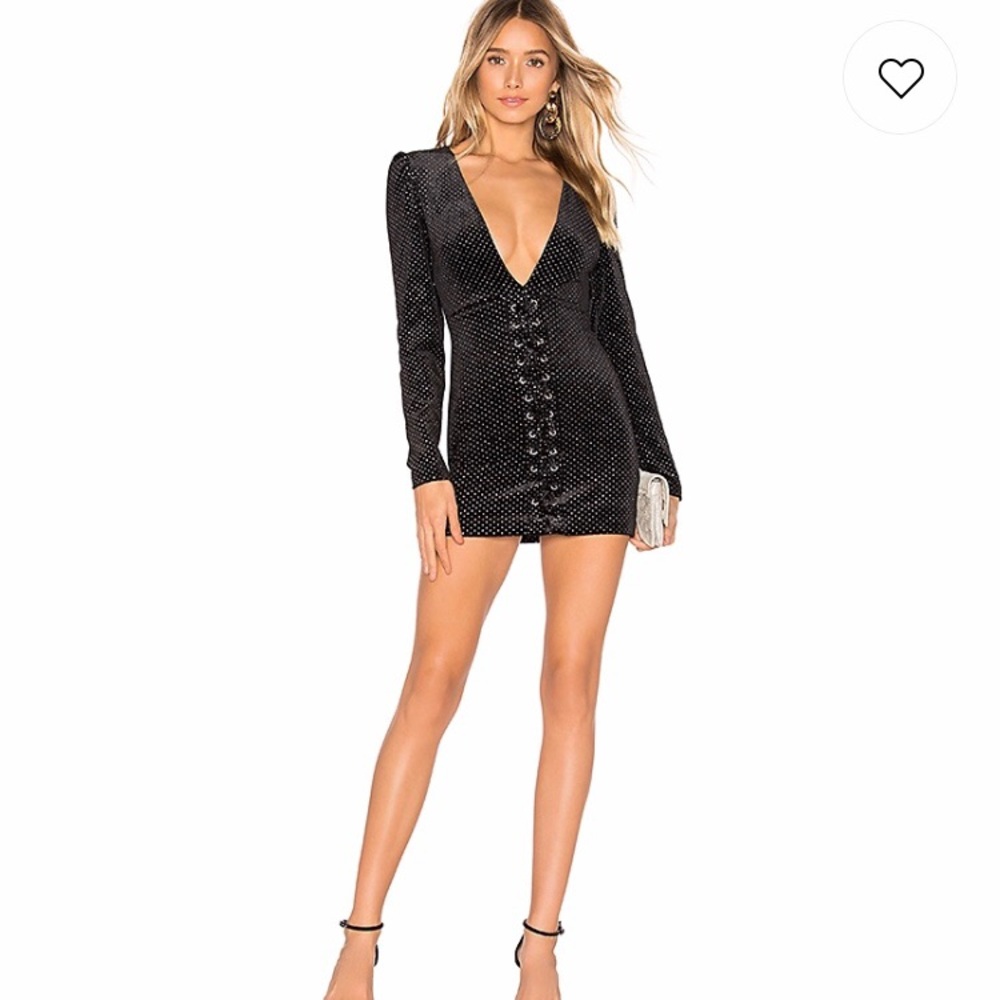 Black Deep V Dress